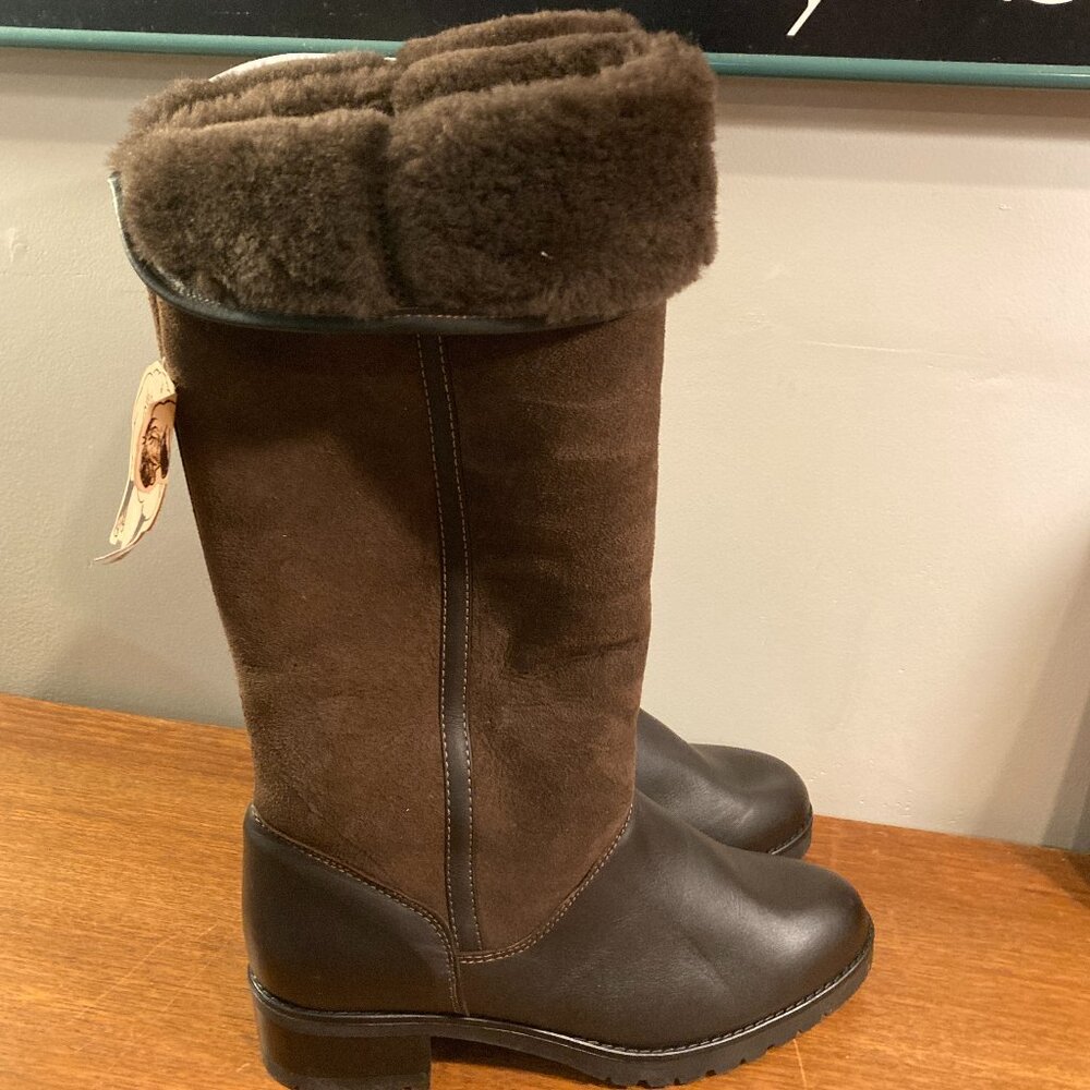 la canadienne women's boots knee high brown size 8.5
